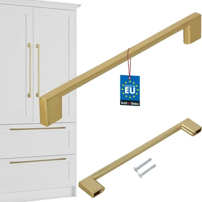 Produktbild von KOTARBAU® Möbelgriffe Gold 221 mm Griffe Möbel ZnAl Schrankgriffe Griffe Küchenschränke Küchengriffe Schubladengriffe
