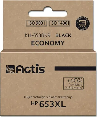 Immagine prodotto di Actis KH-653BKR Ink for HP printer, replacement HP 653XL 3YM75AE; Premium; 20ml; 575 pages; black
