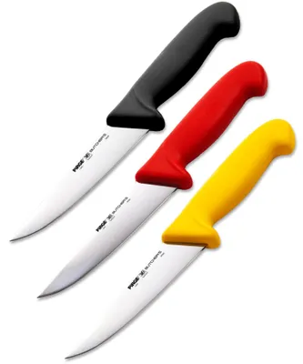 Produktbild von Pirge Butcher's Germany Profi Metzgermesser Set 14.5 cm - Schärfste Schlachtermesser - Fleischermesser - Stechmesser