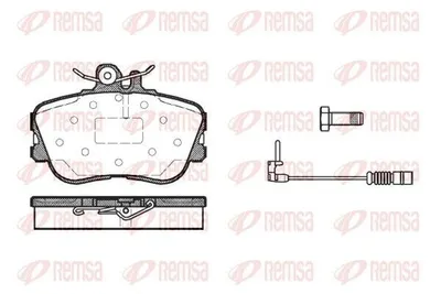 Produktbild von REMSA 0445.02 Bremsbeläge Satz Vorne Bremsklötze passend für MERCEDES-BENZ C-Klasse Limousine (W202) C-Klasse T-modell (S202)