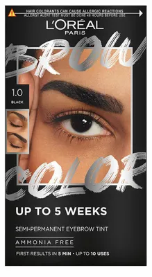 Obrázok produktu pre Polopermanentná farba na obočie (polopermanentný odtieň obočia), 1.0 Black