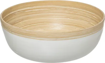 Zdjęcie produktu dla Miska Modern Color biała bambusowa śr 30 cm
