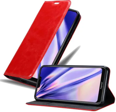 Obrázek produktu pro Cadorabo Case for Honor 8C Protective Case in Red Pouzdro na mobilní telefon s magnetickým zavíráním