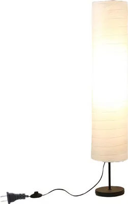 Zdjęcie produktu dla Papierowa lampa podłogowa Nowoczesne lampy stojące z papieru ryżowego z przełącznikiem nożnym do salonu, sypialni i wystroju wnętrz Wtyczka US