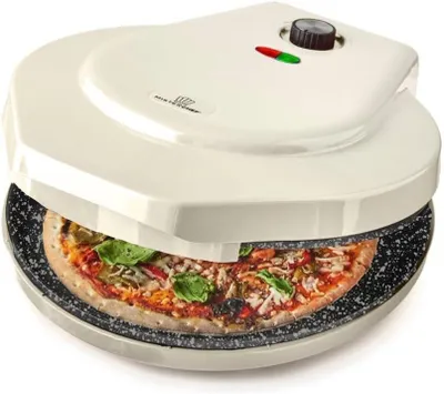 Pizzamaker 1450 W, Keramikplatten, 30 cm, cremefarben