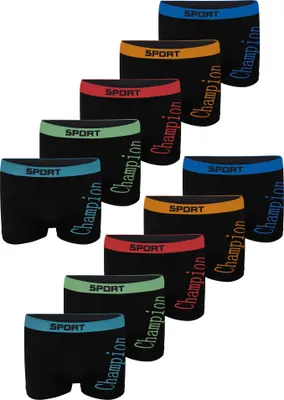 Produktbild von 10er Set Jungen Boxershorts - Champion - Bunt 158-170