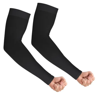 Immagine prodotto di 2 paia di bracciali unisex, traspiranti, anti-UV, a compressione, ideali per lo sport e il giardinaggio