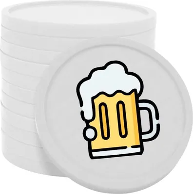 Immagine prodotto di CombiCraft Monete Birra / Monete Consumo Bianco - Ø29mm - 100 pezzi