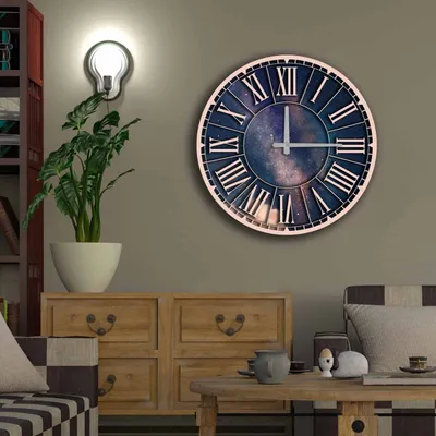Produktbild von Opviq, 5050MS- HMA6283, Bunt, Wanduhren, 50 cm, 100% MDF (Dicke: 5 mm)