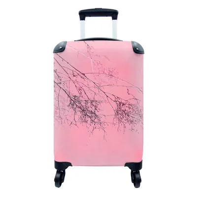 Produktbild von MuchoWow® Koffer Handgepäck Trolley Rollkoffer Kleine Reisekoffer mit 4 Rollen - Blumen - Zweige - Sommer - Cabin Size < 55x40x23 cm & 55x40x20 cm - Fotokoffer - Kabinenkoffer - Boardgepäck - Reise-Box - Reisekoffer - Reisegepäck - Koffer mit Bild - Trolley für Kinder
