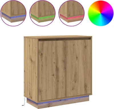 Produktbild von LED-Sideboard für Artisan-Eiche 71 x 34,5 x 75 cm