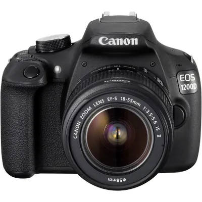 Produktbild von Canon EOS 1200D + EF-S 18-55mm, 18 MP, 5184 x 3456 Pixel, CMOS, Full HD, 480 g, Schwarz