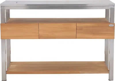 Produktbild von 135 cm Arbeitstisch Rivera mit Edelstahl 3 Schieber Outdoorküche - A-Ware/: A-Ware