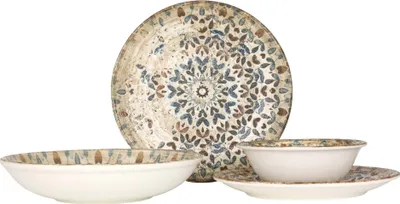 Zdjęcie produktu dla Zestaw naczyń Rinart (duży) - Aztec - 24 części - 6 osób - porcelana