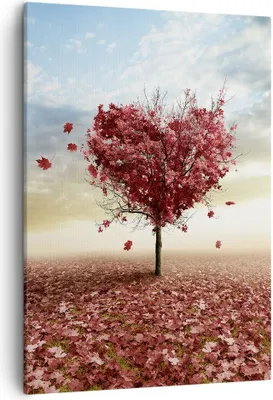 Produktbild von Bild auf Leinwand - Leinwandbild - Einteilig - Abstraktion Herbst Baum Blatt - 50x70cm - Wand Bild - Wanddeko - Wandbilder - Leinwanddruck - Wanddekoration - Leinwand bilder - Wandbild - PA50x70-2609