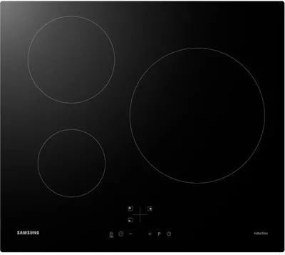 Image de Plaque de cuisson induction Samsung, 3 zones, 7200 W, 59 x 57 cm, Noir