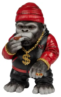 Produktbild von formano Gorilla Weihnachtsfigur mit Zigarre handbemalt 26 cm