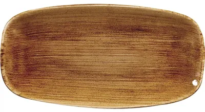 Image de CHURCHILL Stonecast Vintage Copper Teller flach, rechteckig, Länge: 355 mm