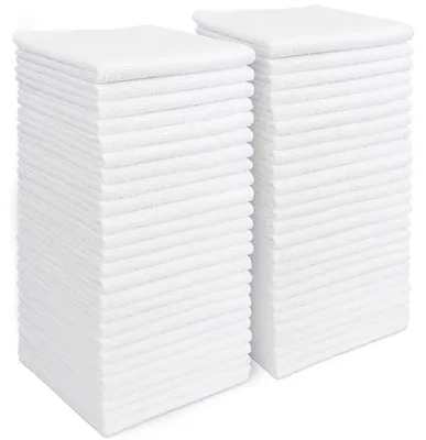 Productafbeelding van Microvezel reinigingsdoeken, wit, 50 stuks, 29 x 29 cm, pluisvrij, streepvrij