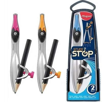 Produktbild von Schule Metallzirkel mit Bleistift in Box