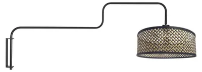 Obrázek produktu pro Nástěnné svítidlo - přírodní černá - Bloeba - bambus kov - Ø 40cm - E27 - 4181ZW - Steinhauer