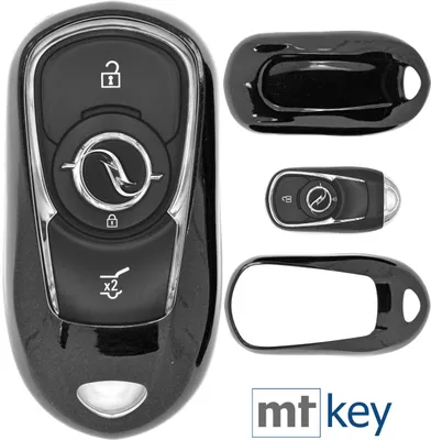 Produktbild von Auto Schlüssel Kunststoff Hülle ABS Plastik Schutz Cover Schwarz kompatibel mit Opel Astra K Corsa E Zafira Insignia B KEYLESS SMARTKEY