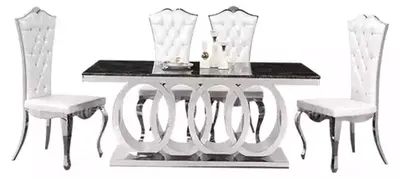 Produktbild von Moderner Esstisch Edelstahltisch Esszimmer Tische Designer Möbel Tische