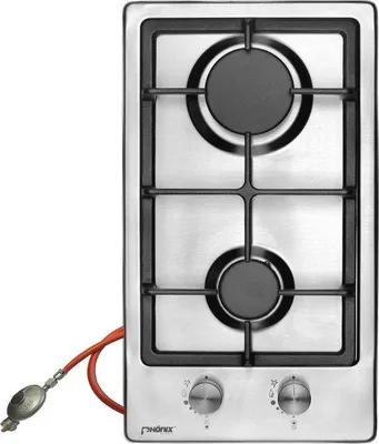 Produktbild von Famanu Gaskochplatte 2-flammig Edelstahl - für Camping und Zuhause