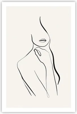 Produktbild von Poster - Poster ohne Rahmen - Frau Skizze Zeichnung - 61x91,5 cm - Wand Bild - Wanddeko - Wandbilder - Kunstposter - Wandposter - Bilder - Kunstdruck - Wanddekoration - Wandbild - P2XPA61x91-5045