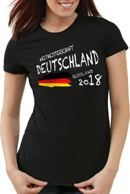 Produktbild von style3 Weltmeisterschaft 2021 2022 Deutschland Damen T-Shirt Fußball WM Trikot Germany, Farbe:Schwarz, Größe:2XL