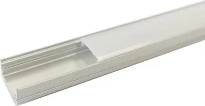 Produktbild von Aluminiumprofil 1m für LED-Streifen - Abdeckung Opak Weiß