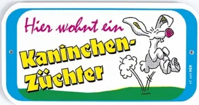 Produktbild von Türschild - Hier wohnt ein Kaninchenzüchter - 308172