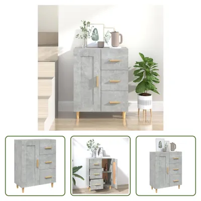 Produktbild von The Living Store Sideboard Betongrau 69,5x34x90 cm Holzwerkstoff