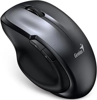 Produktbild von Genius Ergo 8200S Maus, kabellos, optisch, 1200 dpi, 5 Tasten, geräuscharm, BlueEye-Sensor, USB, metallisch-grau