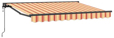 Produktbild von vidaXL Elektrische ausziehbare Markise Gelb, Orange und Weiß 3 x 2 m