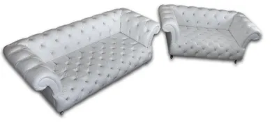 Produktbild von Design Chesterfield Sofagarnitur 3+2 Couch Leder Couch Polster Sofas Designer