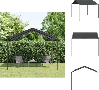 Produktbild von vidaXL Gartenpavillon Anthrazit 3x3 m Stahl und Stoff -  Pavillons & Partyzelte