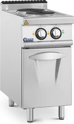 Obrázek produktu pro Expondo Royal Catering Elektrický sporák Gastro – 5,2 kW – 2 plotny – spodní skříňka –
