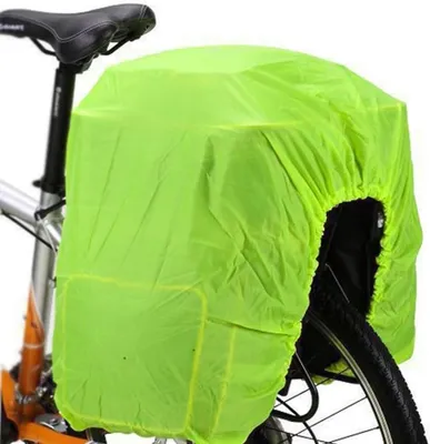 Imagen del producto de Funda impermeable para alforjas de bicicleta, ligera, plegable, de color verde, ideal para alforjas de bicicleta