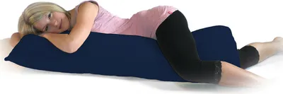 Produktbild von Bezug Seitenschläferkissen 40x120 | 40x140 | 40x160 | 40x200 : Farbe - Marine, Größe - 35-40x160 cm
