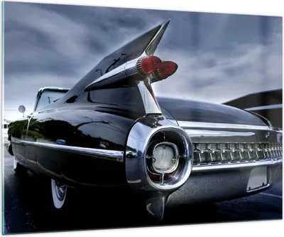 Produktbild von Bilder auf glas - Auto Retro Himmel - 100x70cm - Glasbilder - Wandbilder - Kunstdruck - zum Aufhängen bereit - Wanddekoration aus Glas - Glas Bilder - Wandbild auf Glas - Einteilig - GAA100x70-0159