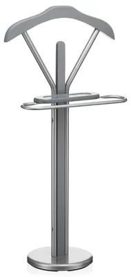 Produktbild von Herrendiener Stummer Damen Diener Kleiderbutler Kleiderständer FABIO mit Kleiderbügel, Hosenbügel, kleine Ablage in grau