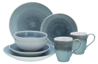 Produktbild von CreaTable, 25857, Caldera blau, Kombiservice 8-tlg, Steinzeug