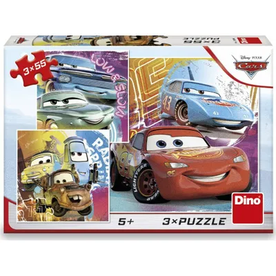 Zdjęcie produktu dla DINO Puzzle Cars: Przyjaciele 3x55 elementów