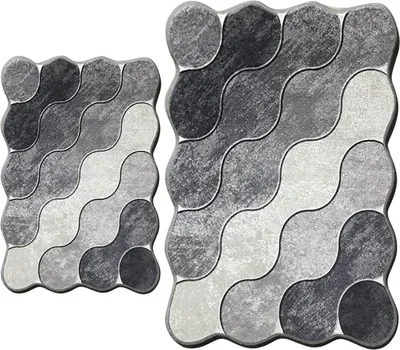 Produktbild von Mijolnir, Circle - Grey, Badematten, Grau, Polyester, 60 x 100 cm