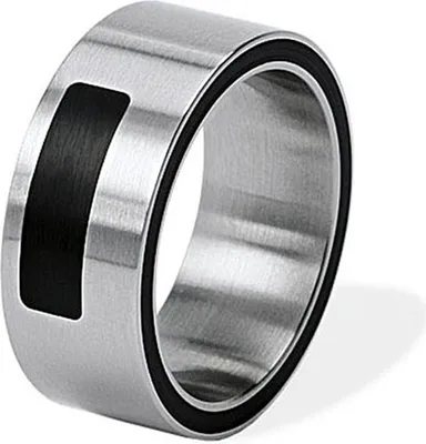 Produktbild von 011178G49, 011178G50 Bandring mit Keramik schwarz 10 mm XEN