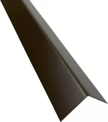 Produktbild von 1 m 90 ° Winkelblech Zuschnitt 40 cm ( Schenkellängen 20 x 20 cm ) Alu braun RAL 8014 0,8 mm