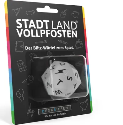 Produktbild von Stadt Land Vollpfosten® Würfel – "Der Blitz-Würfel zum Spiel."