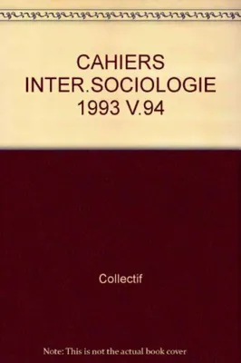 Image de Cahiers inter.sociologie 1993 v.094