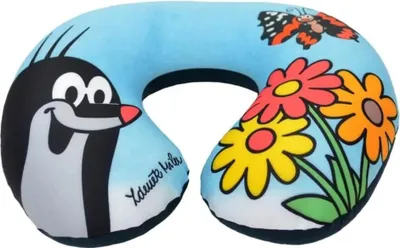 Obrázok produktu pre Krtko - vankúšik na krk, kvety, 30x27cm